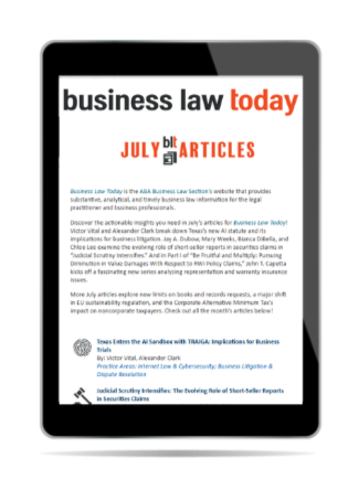 Business Law Today Enewsletter