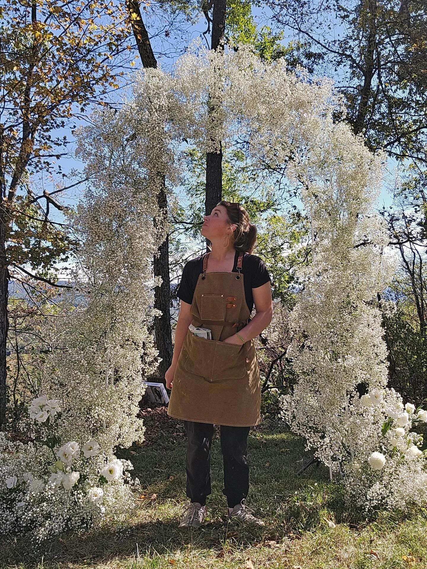 A ceremony set under in a fluffy cloud of baby&rsquo;s breath - breathtaking! This was such a fun piece to install and the end result portrayed Hannah and Thomas&rsquo;s vision of classic elegance. In honor of her grandmother, we also nestled white p