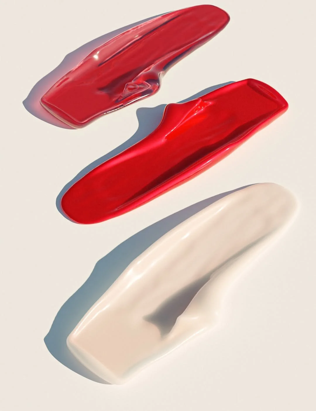005 - Took a deep dive into different liquids and textures. I’ve definitely got a weak spot for subsurface scattering.  Also, there’s just something about watching the swatches move that I love.  #cgianimation #beauty….jpg