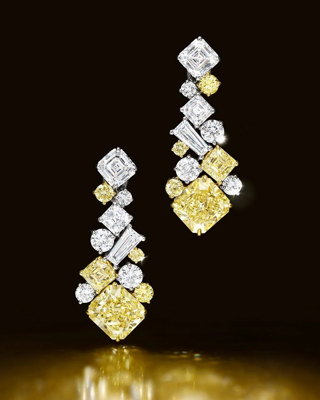 002 - Harry Winston saw diamonds as stars you could touch. The Talk to Me, Harry Winston Starlight Yellow Diamond Suite conjures stars on earth, with emerald-cut yellow diamonds set against a sky of luminous mixed-cut dia….jpg