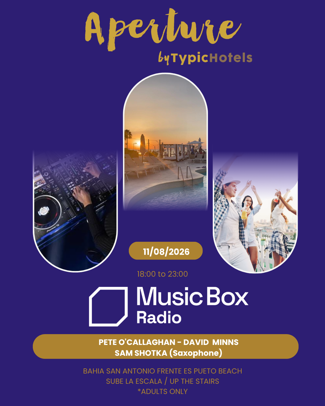 MUSIC BOX RADIO DJ Pete O'Callaghan - DJ David Minns -  Sam Shotka (Saxophone)