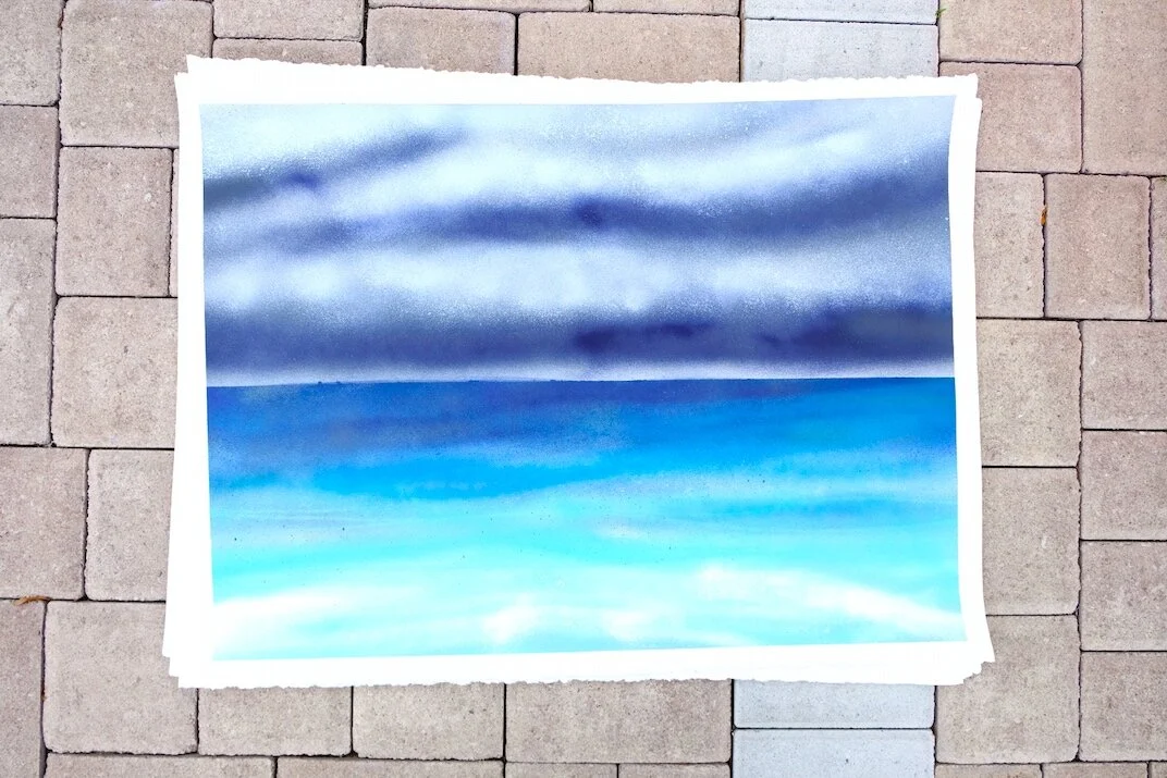 Santa Rosa Beach, FL22” x 30” spray paint on paper