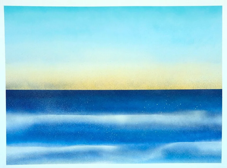 Tillicum Beach, OR18” x 24” spray paint on paper