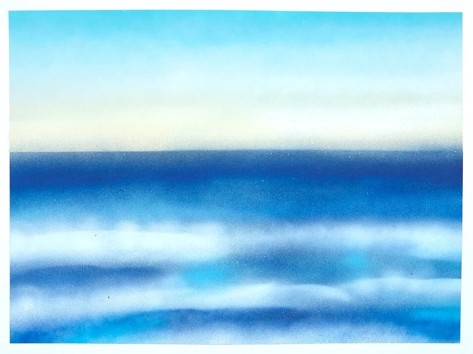 Tillicum Beach, OR18” x 24” spray paint on paper