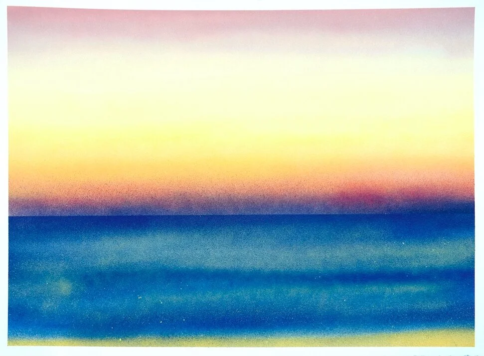 Tillicum Beach, OR22” x 30” spray paint on paper