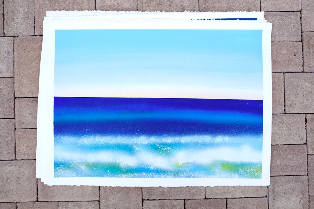 Santa Rosa Beach, FL22” x 30” spray paint on paper