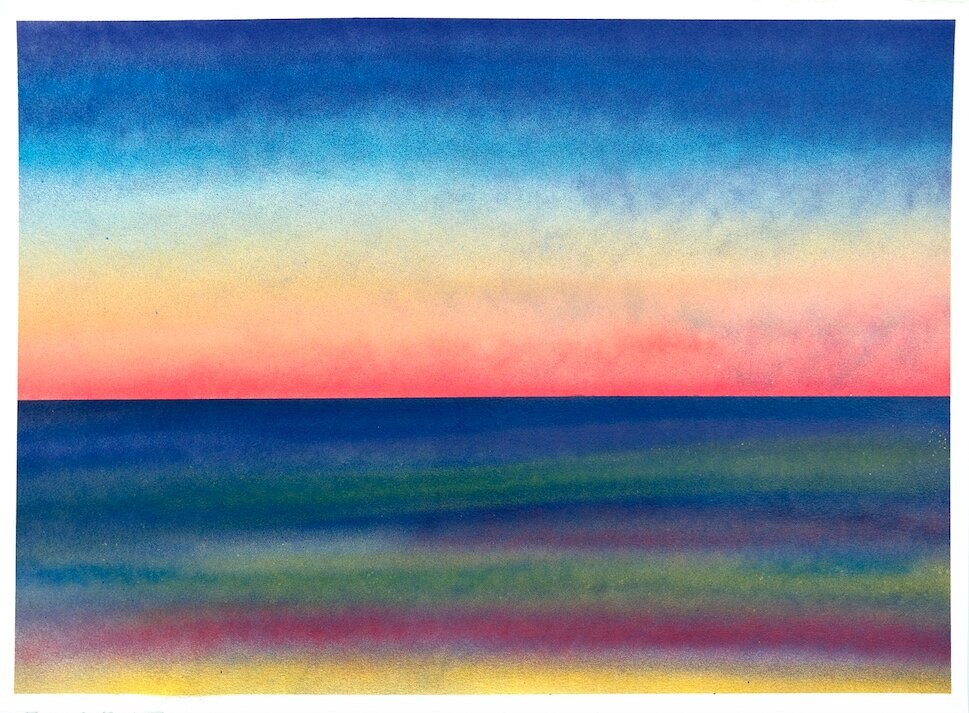 Tillicum Beach, OR22” x 30” spray paint on paper