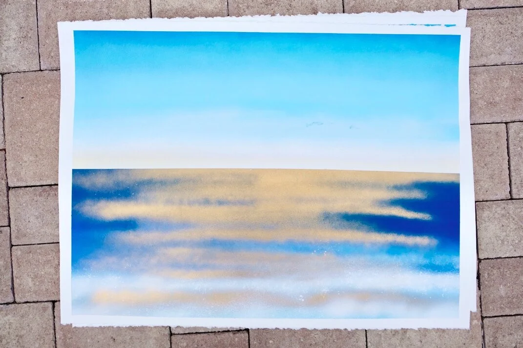 Santa Rosa Beach, FL22” x 30” spray paint on paper