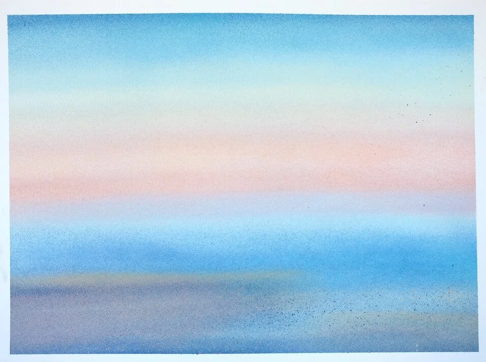 Tillicum Beach, OR18” x 24” spray paint on paper