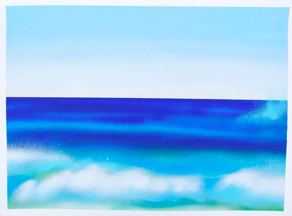 Santa Rosa Beach, FL22” x 30” spray paint on paper