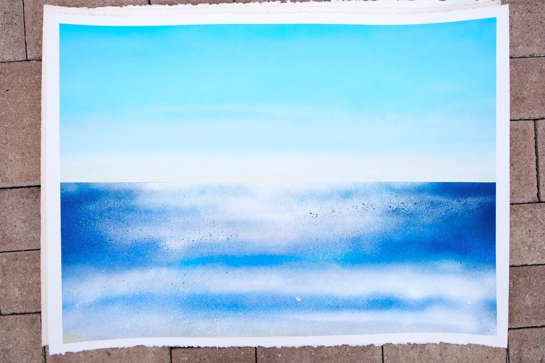 Santa Rosa Beach, FL22” x 30” spray paint on paper