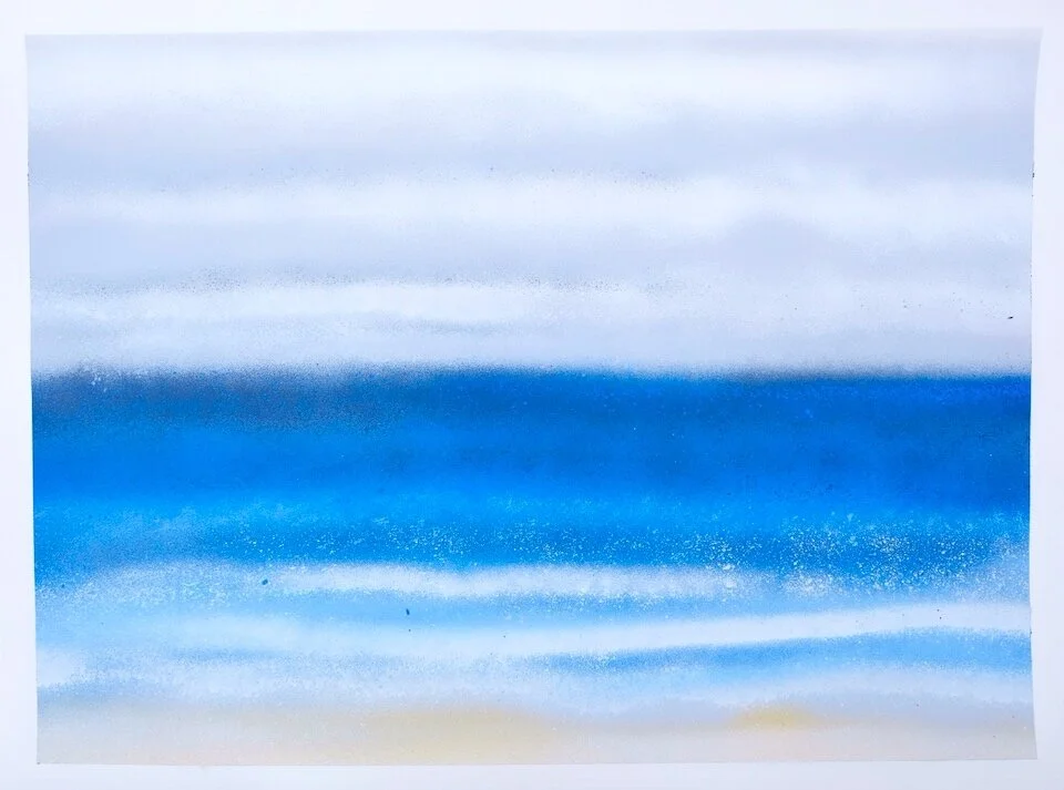 Santa Rosa Beach, FL22” x 30” spray paint on paper