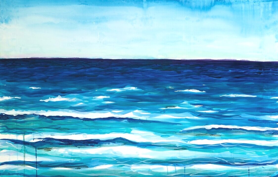 Horizon at Tillicum Beach, OR26” x 40” ink on paper