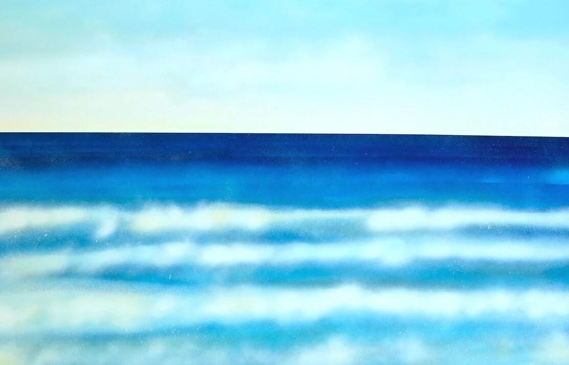 Horizon at Tillicum Beach, OR26” x 40” spray paint on paper