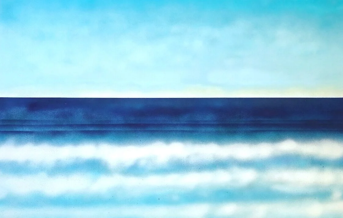 Horizon at Tillicum Beach, OR26” x 40” spray paint on paper
