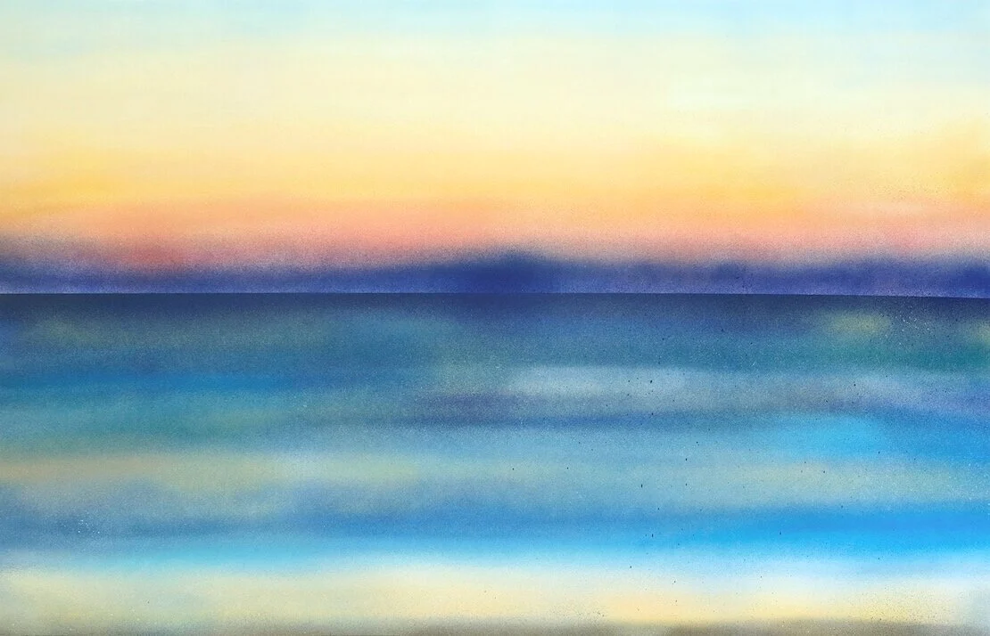 Horizon at Tillicum Beach, OR26” x 40” spray paint on paper