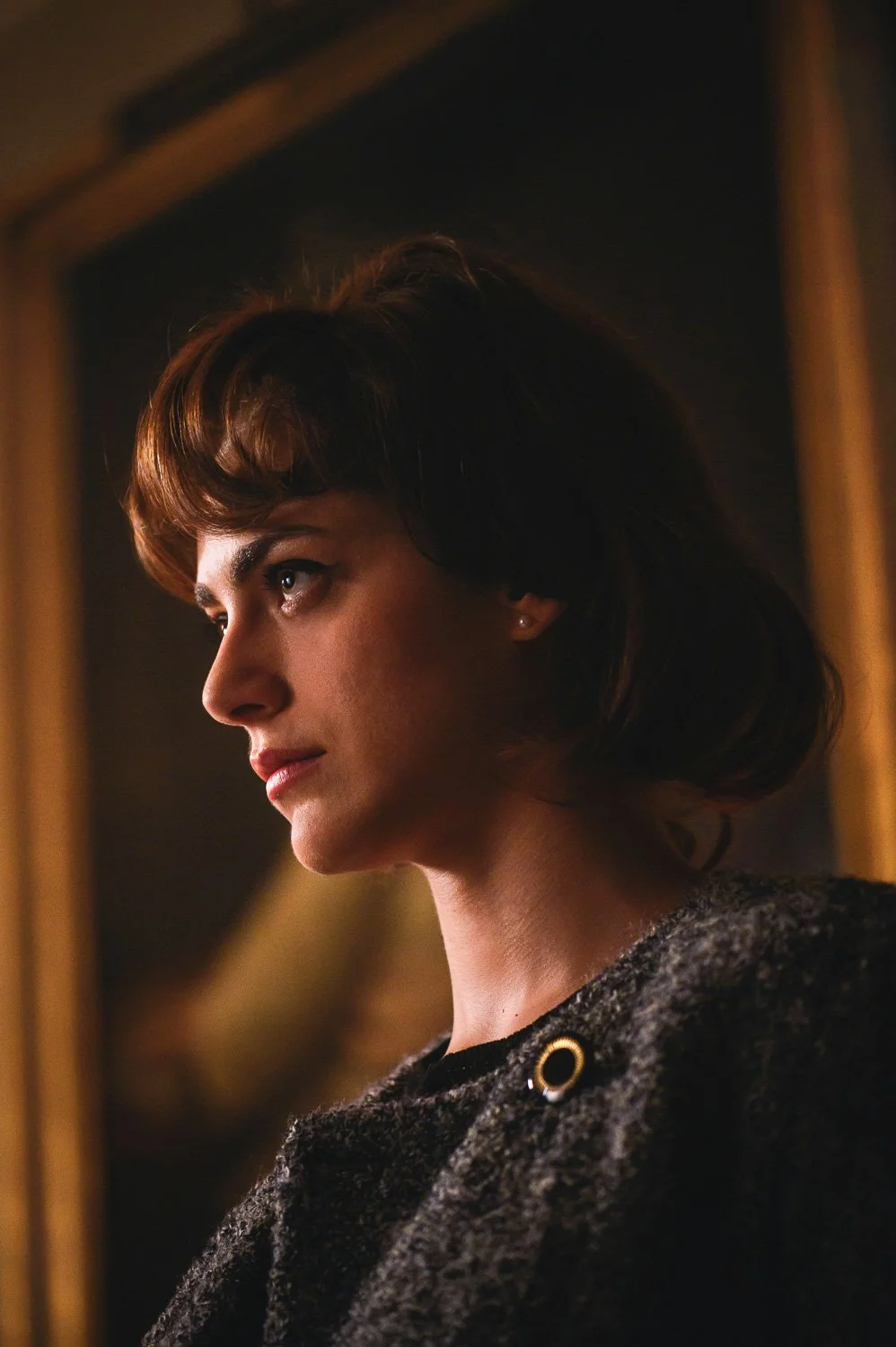 Miriam Leone dressed as Oriana Fallaci for Alessandra Gonnella's Miss Fallaci Short-film. Phocus Collective Movie Still Photography.