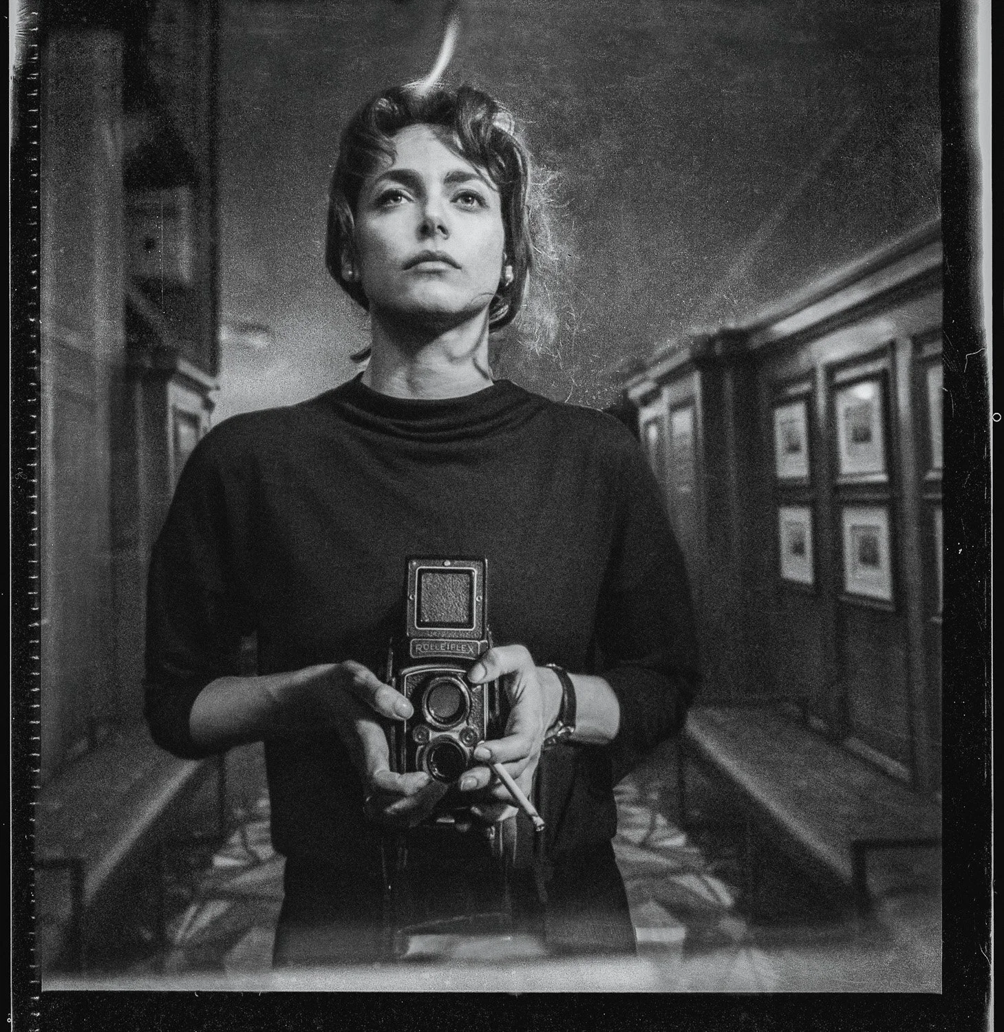 Miriam Leone dressed as Oriana Fallaci for Alessandra Gonnella's Miss Fallaci Short-film. Phocus Collective Movie Still Photography.