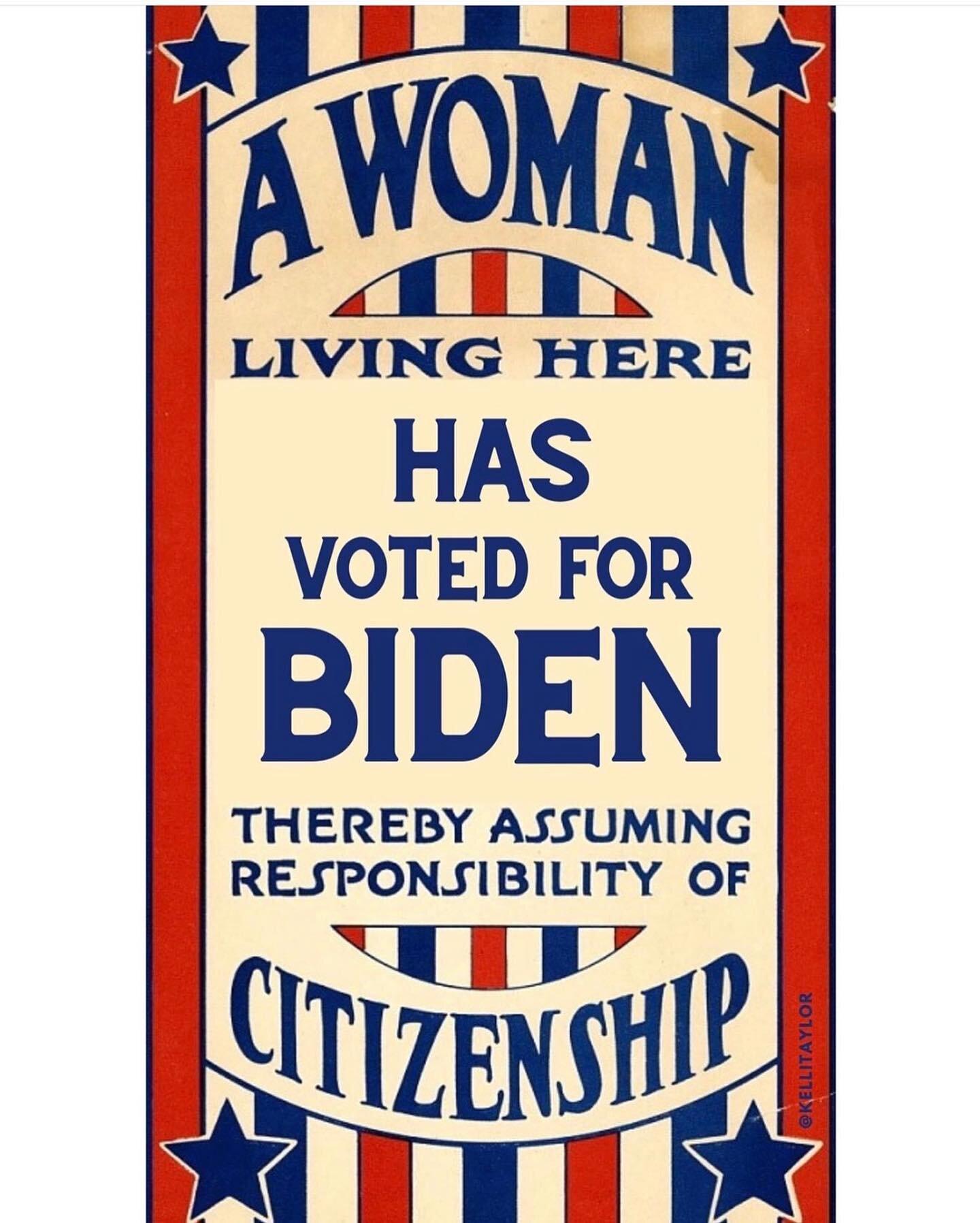 A clever adaptation of the original women&rsquo;s suffrage sign that was placed in the window of homes so that all who passed by would know that the woman resident within had exercised her right under the new 19th Amendment and was proudly registered