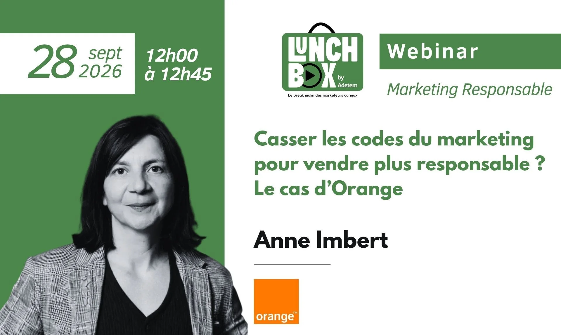 Visuel Lunch Box avec Anne Imbert (Orange)