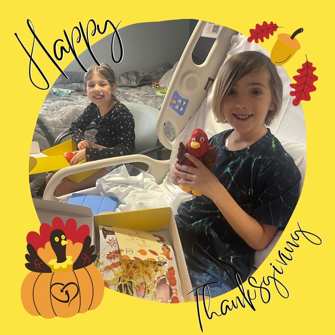 Happy Thanksgiving 🧡 

We are so grateful for YOU! Thank you for supporting our mission to give children with cancer the opportunity to be kids all year long, especially on holidays where being around loved ones is limited. We were excited to donate