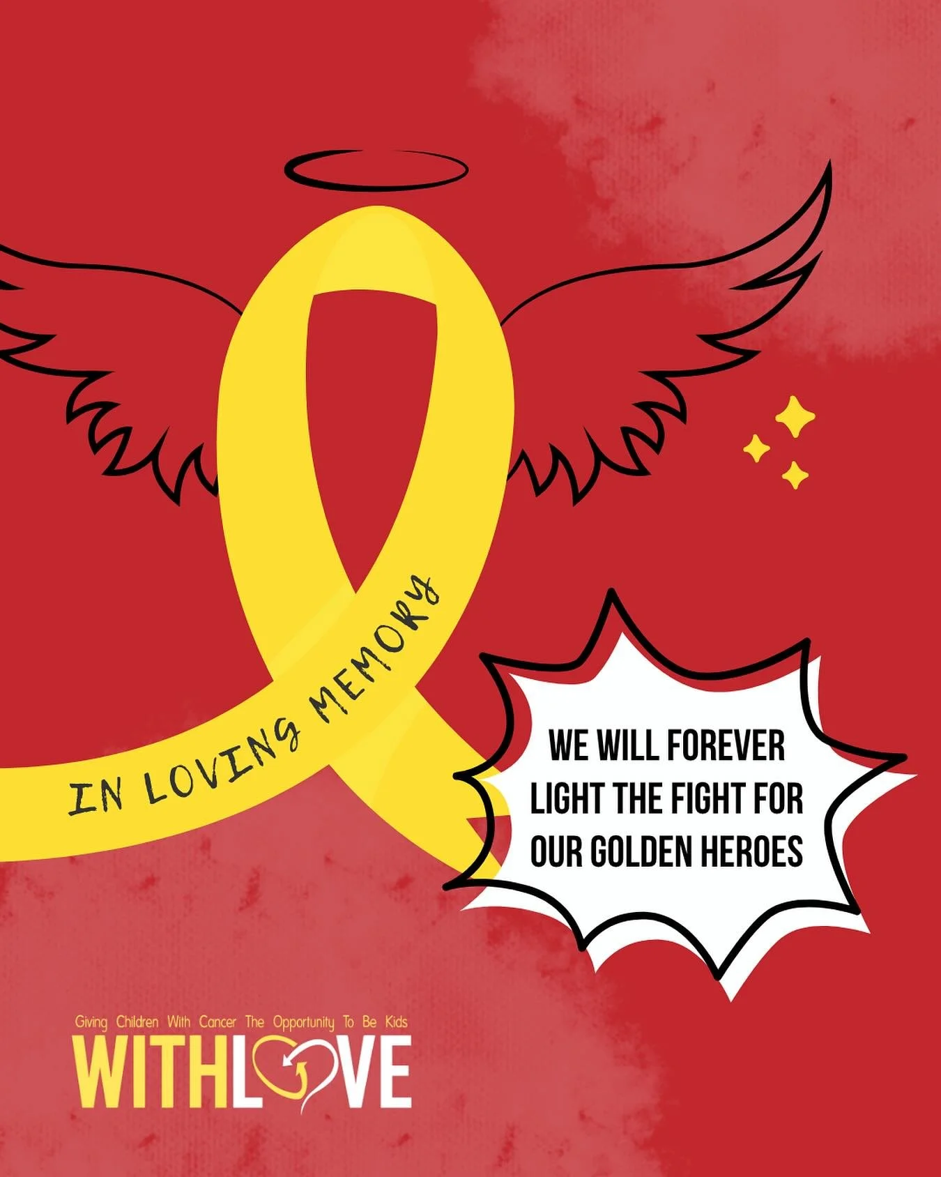 In Loving Memory 💛🪽

🎗️ As the last day of Childhood Cancer Awareness Month comes to a close, we wanted to take a moment of silence to honor the Golden Heroes who watch over us.

🕯 They are the candle that will never be blown out; a constant remi