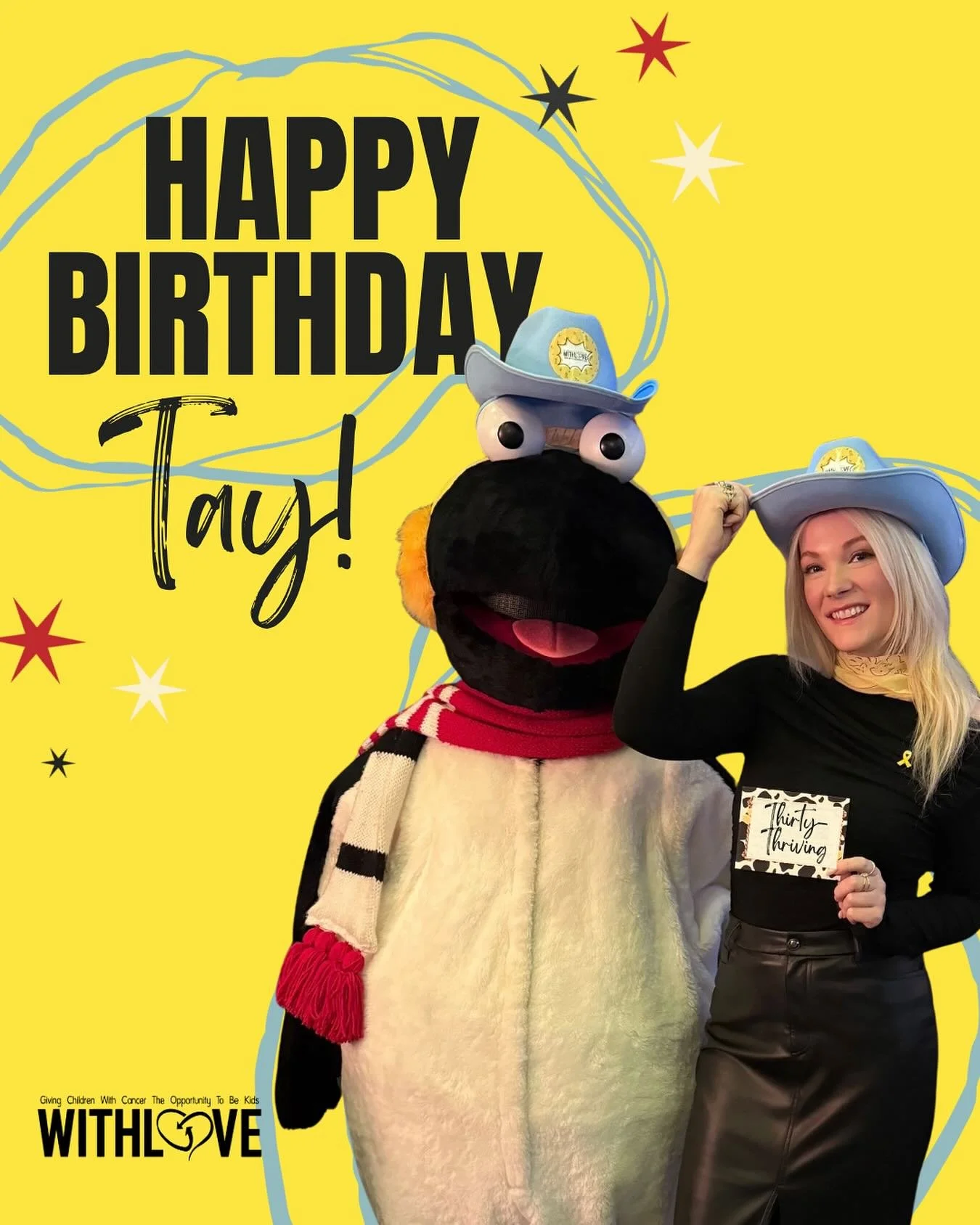 Happy Birthday, Tay 🎂

Help us wish our founder a happy birthday as she enters her next chapter of dealing hope and spreading joy to families affected by childhood cancer 💛 let&rsquo;s surround her in compassion and celebration and fill her day #wi