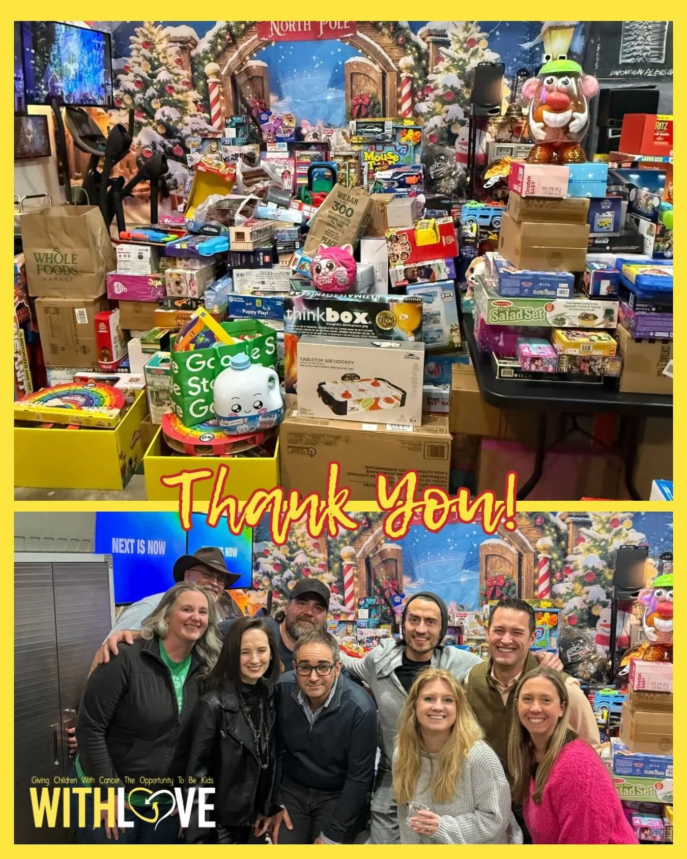 SANTA! We know him 😍

Or at least where his workshop is 😉 Giant thank you to our friend Misty for hosting a holiday party and toy drive benefiting WithLove. Just look at all those toys!! We are beyond grateful for all the &ldquo;elves&rdquo; that d
