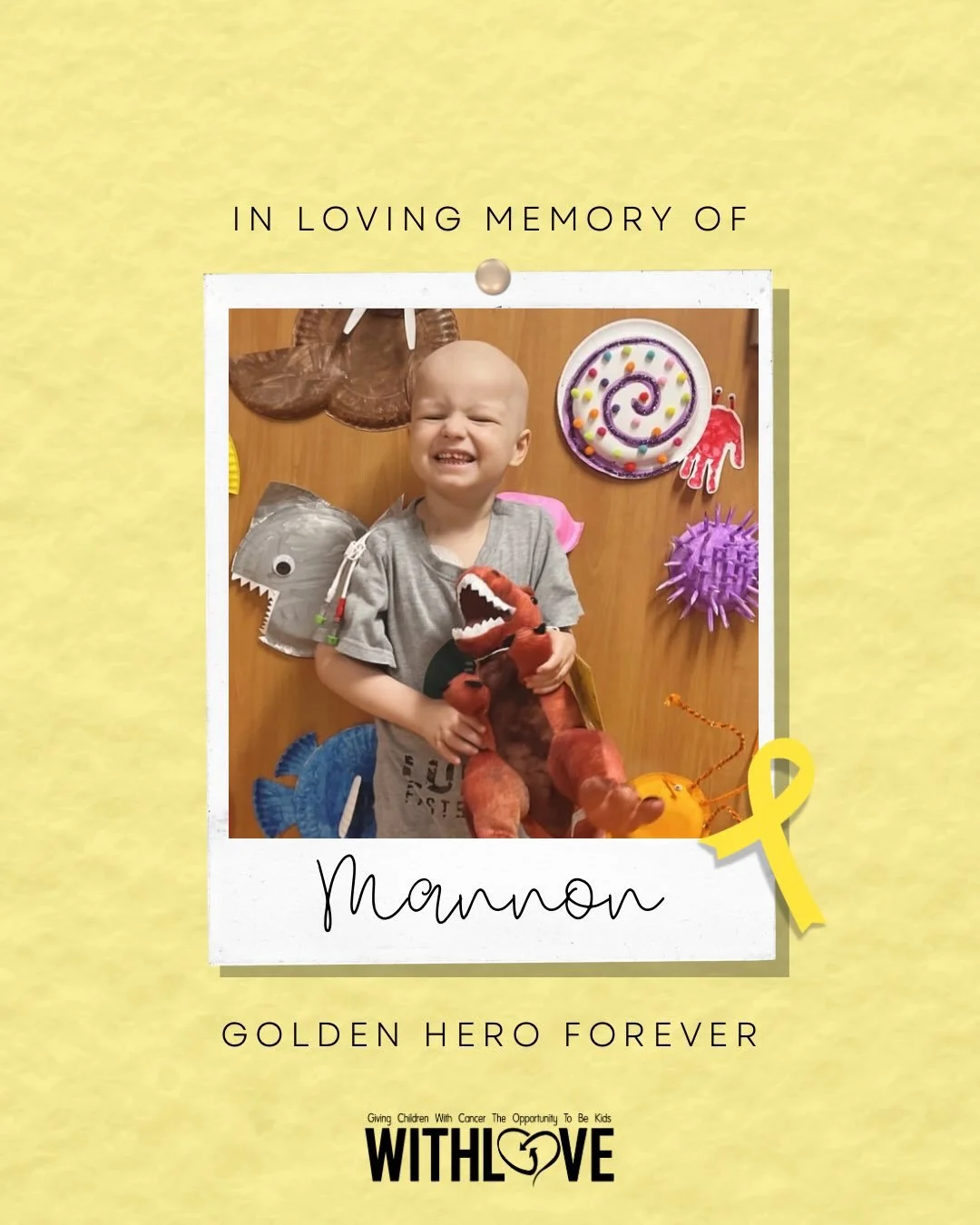 In Loving Memory 💛 Mannon

Last month was heavy; our city faced a devastating ice storm and we said goodbye to two inspiring Golden Heroes. We chose to pause, be present with our emotions, and simply let families grieve, respectfully.

Today we want