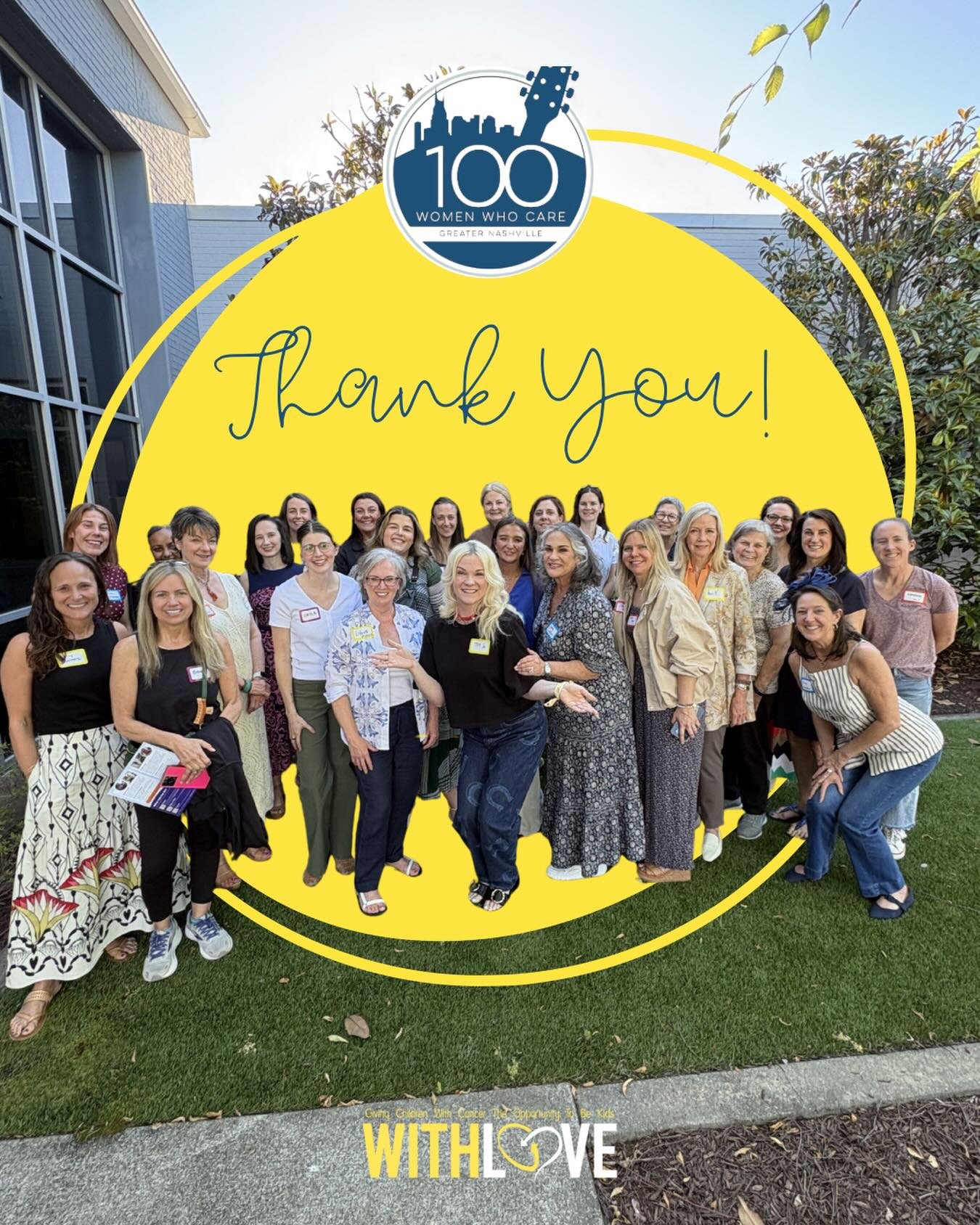 We are beyond honored and grateful to share that WithLove Charity was selected as the recipient of the Q1 grant from @100womenwhocarenash 💛 receiving an incredible $7,698 to support children battling cancer and their families.

As a female-founded n