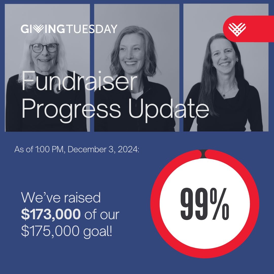 Today is Giving Tuesday! A HUGE thank you to all who have donated to get us so close to our fundraising goal. We are ALMOST there! We know there are so many wonderful local non-profit organizations that you can donate to. We are grateful for your sup