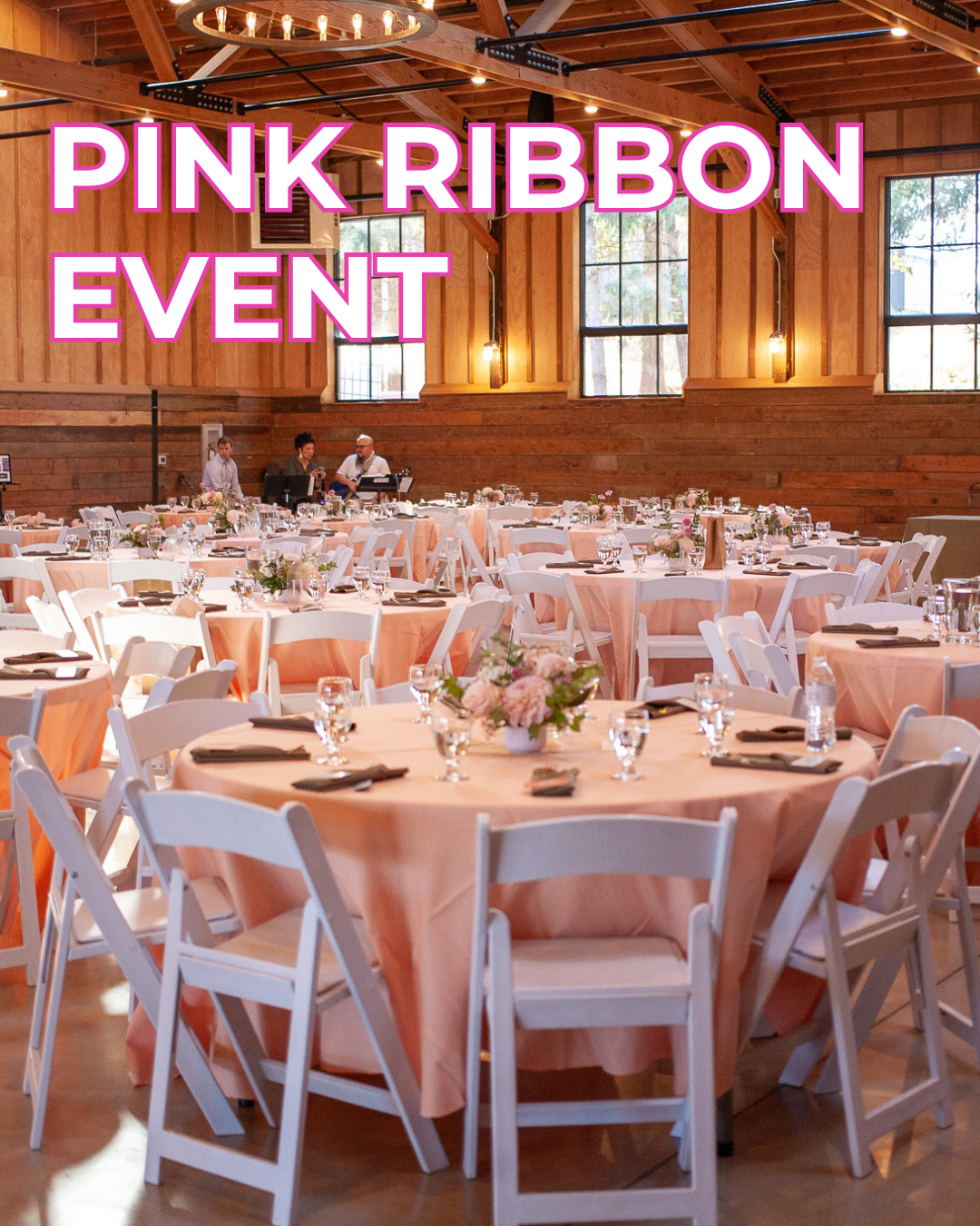 event space with tables and chairs