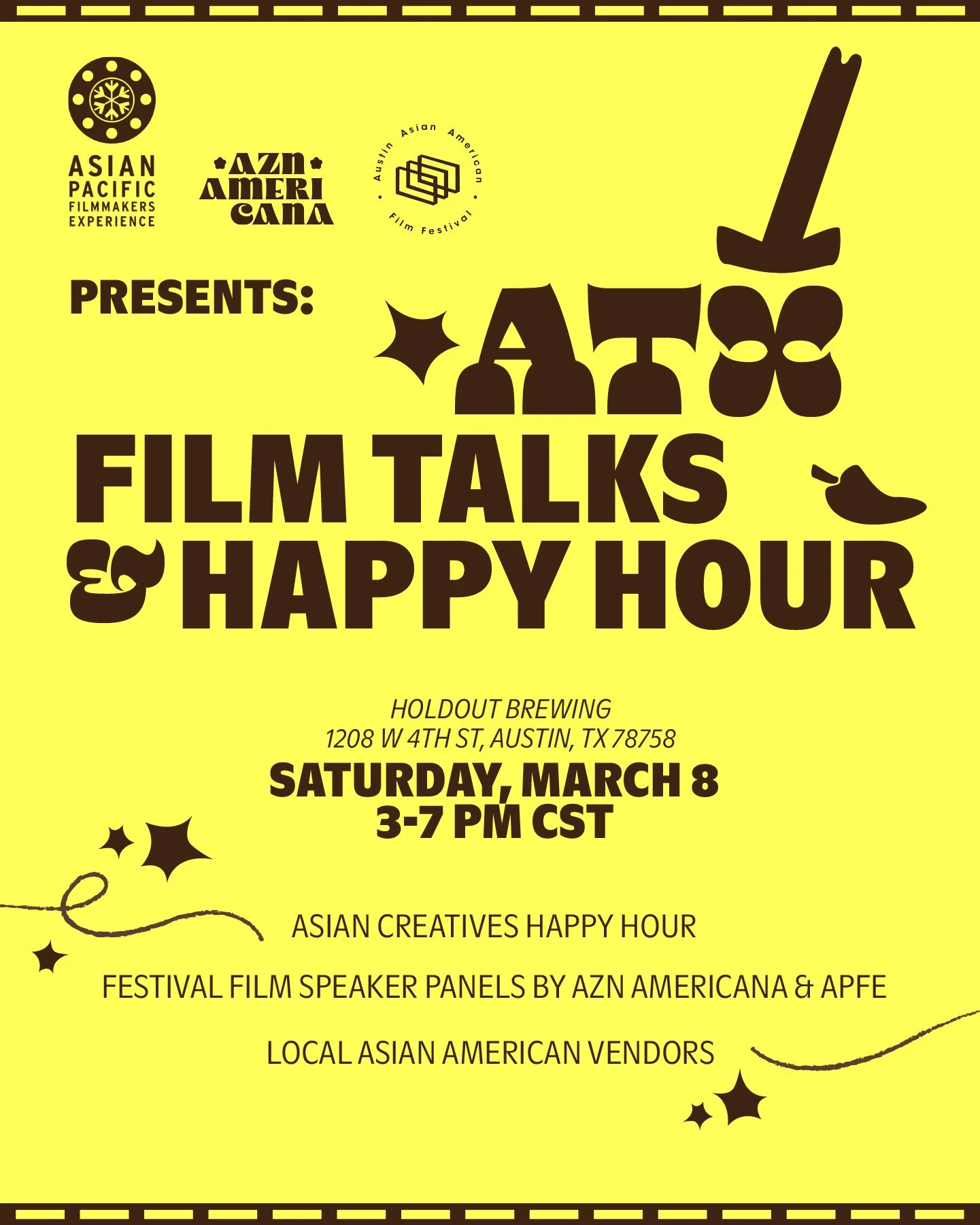 Film Talks & Happy Hour by APFE, AZN AMERICANA & AAFFF