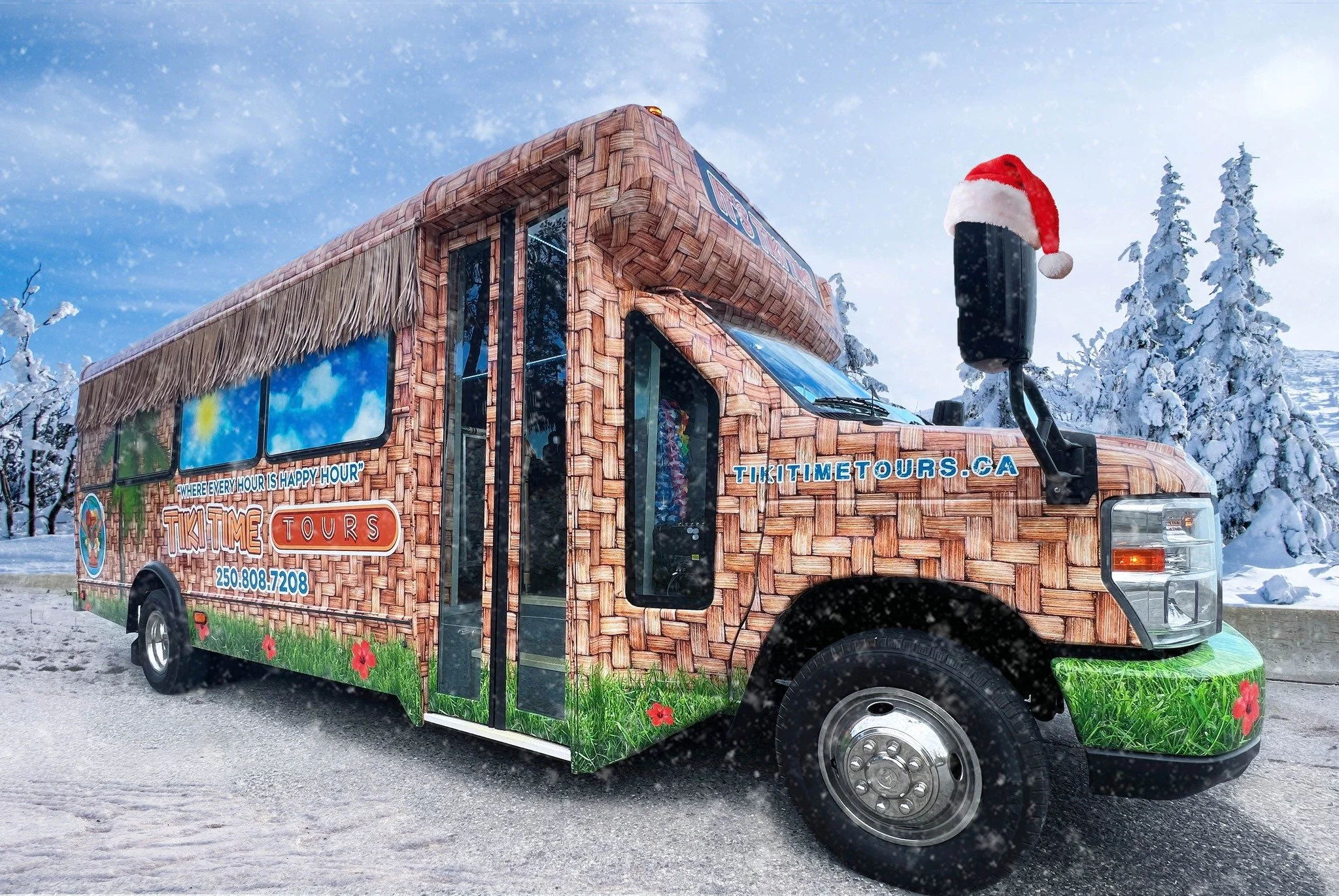 &lsquo;Tis the season to leave the driving to us. 🎅🚦
Whether it&rsquo;s a staff Christmas party, holiday celebration, or a safe NYE ride home &mdash; the Tiki Bus has your crew covered. 
Available in Kelowna and Vancouver!
Let&rsquo;s make December