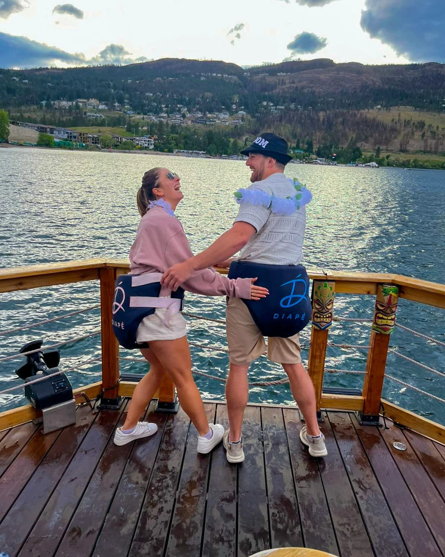 Safety: important.
Looking cool in the lifejacket diaper thing: optional. 😂🛟
At least they nailed the final shot. 📸

#TikiTimeTours #Kelowna #okanagantourism #okanaganlifestyle #tourismokanagan
