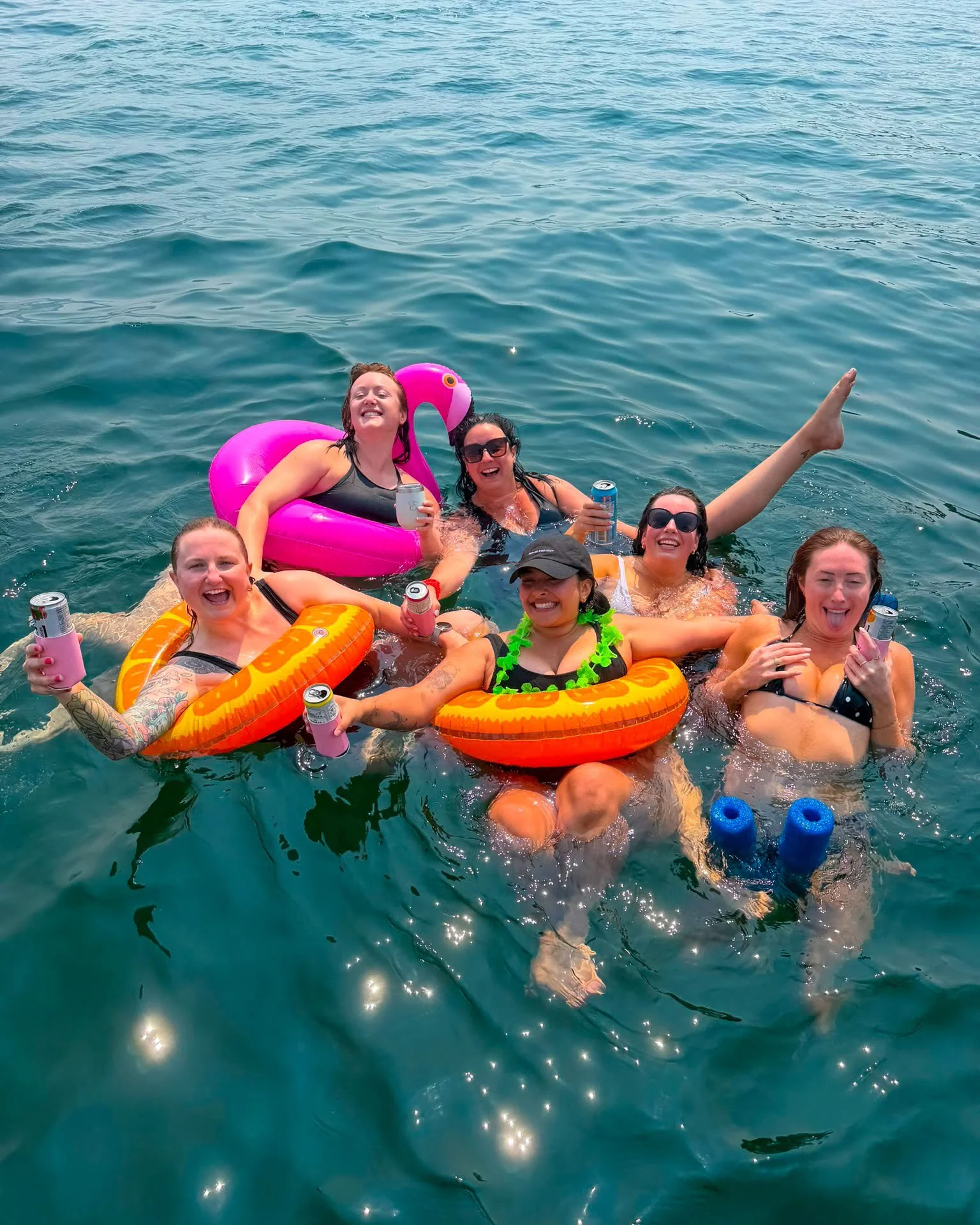Some people bring snacks. Some people bring inflatable flamingos. 🦩☀️💦 We fully support both. 🥂 

#TikiTimeTours #okanaganvalley #Kelowna #okanaganlifestyle #okanagan