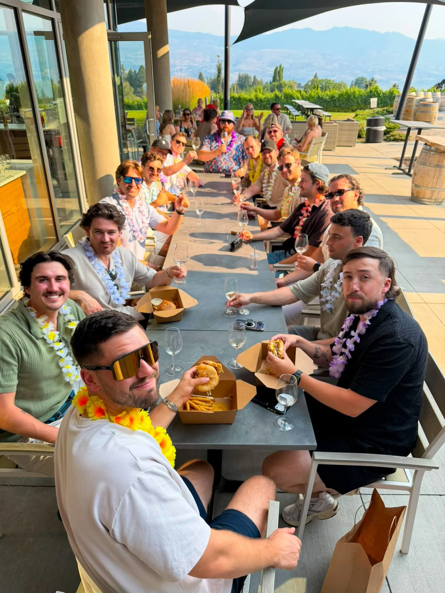 September is a pretty great month for wine touring in the Okanagan. And when your guest list requires more than one Tiki Bus, no problem. With two buses available, we can accommodate larger celebrations, corporate outings, reunions and group getaways