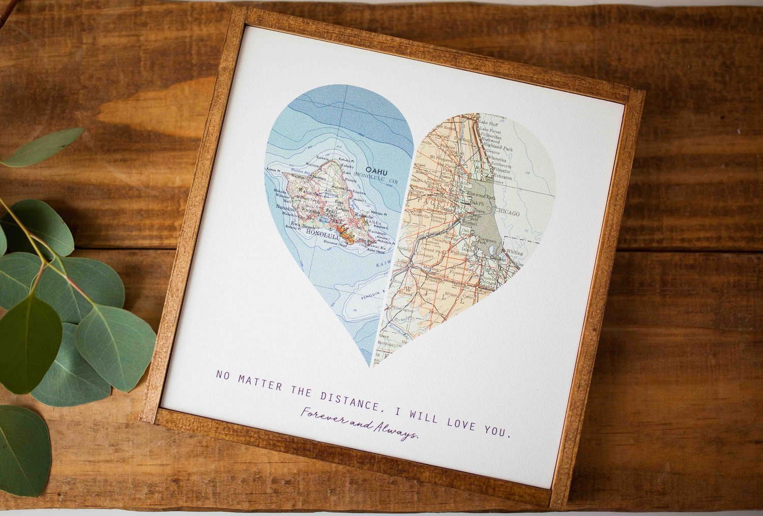 Customized 50 Year Anniversary Gifts Map Print, 50th Anniversary Gift Ideas,  Custom Heart Map Print