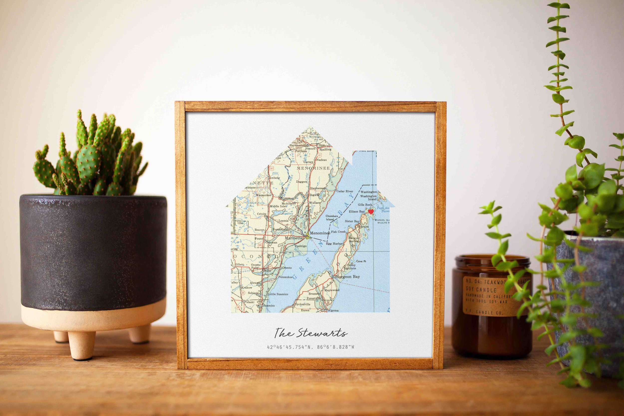Personalized Housewarming Map Print Gifts