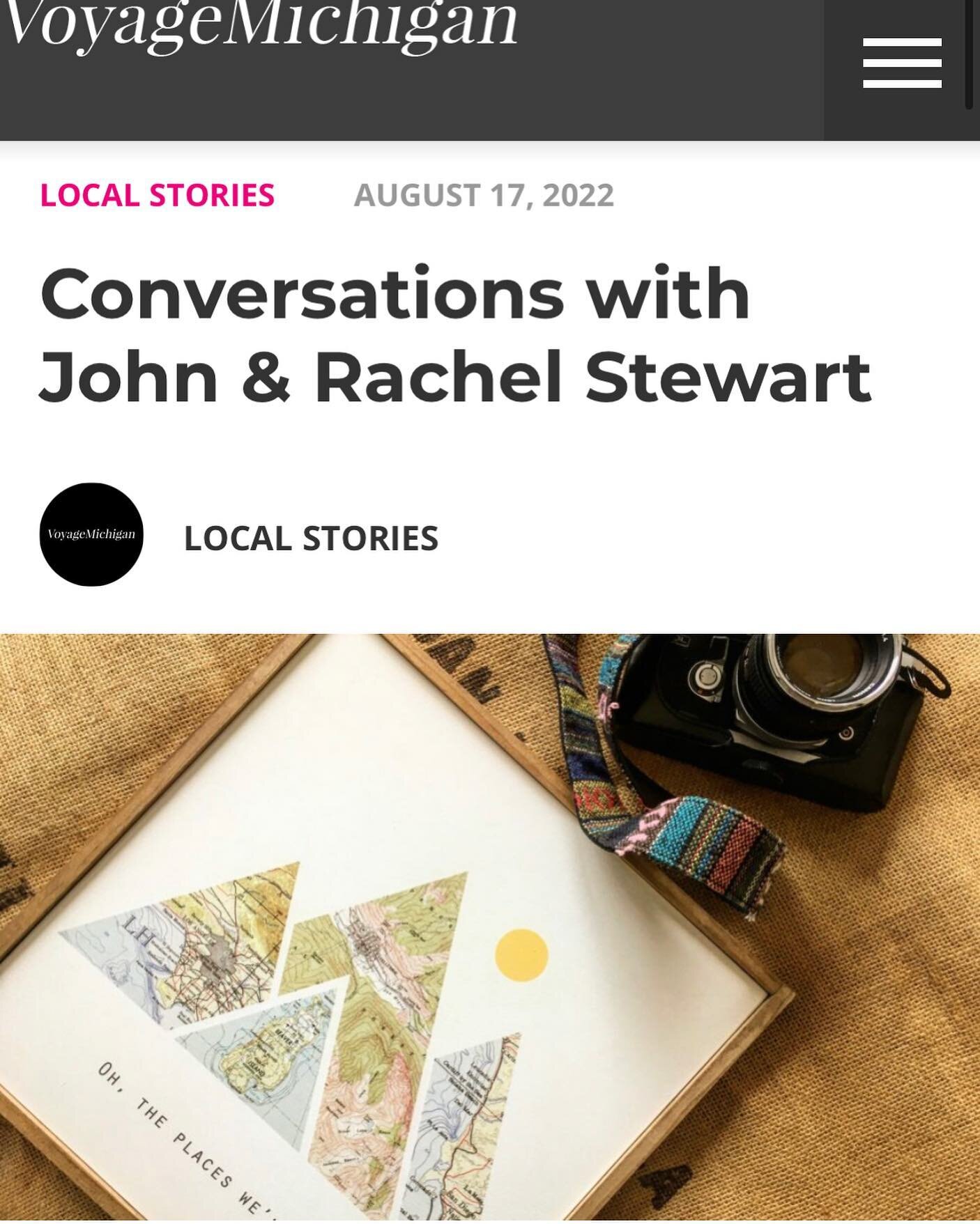 Fun interview with Voyage Michigan - link below to read about how we got here!!

https://voyagemichigan.com/interview/conversations-with-john-rachel-stewart/

#michiganmakers #localartisans #journeyprintshop #entrepreneurs #supportsmallbusiness #voya