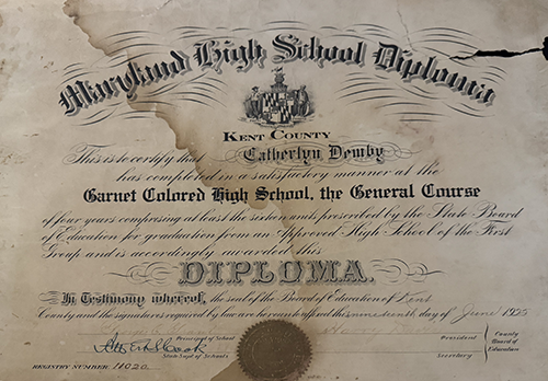 catherlyn demby garnet diploma, 1925 copy.png