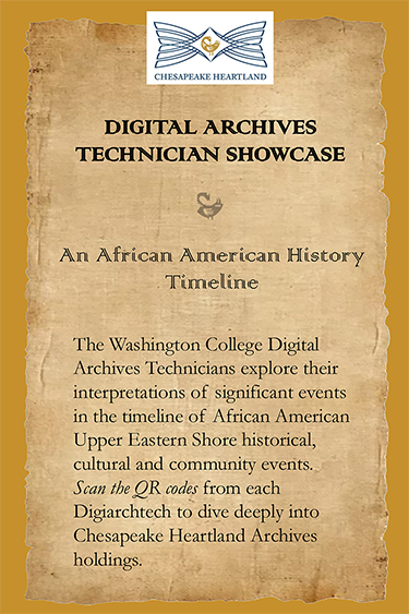 opening side of the 2026 student showcase presentaiton describing an african american timeline.