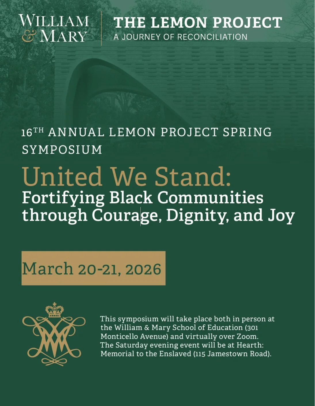 the lemon project 2026 program image from william and mary university, march 20 - 21, 2026