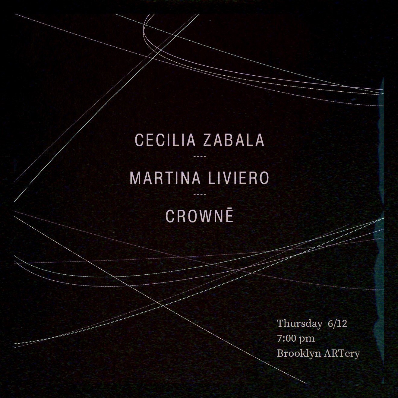 Live Music: Cecilia Zabala ~ Martina Liviero ~ Crownē