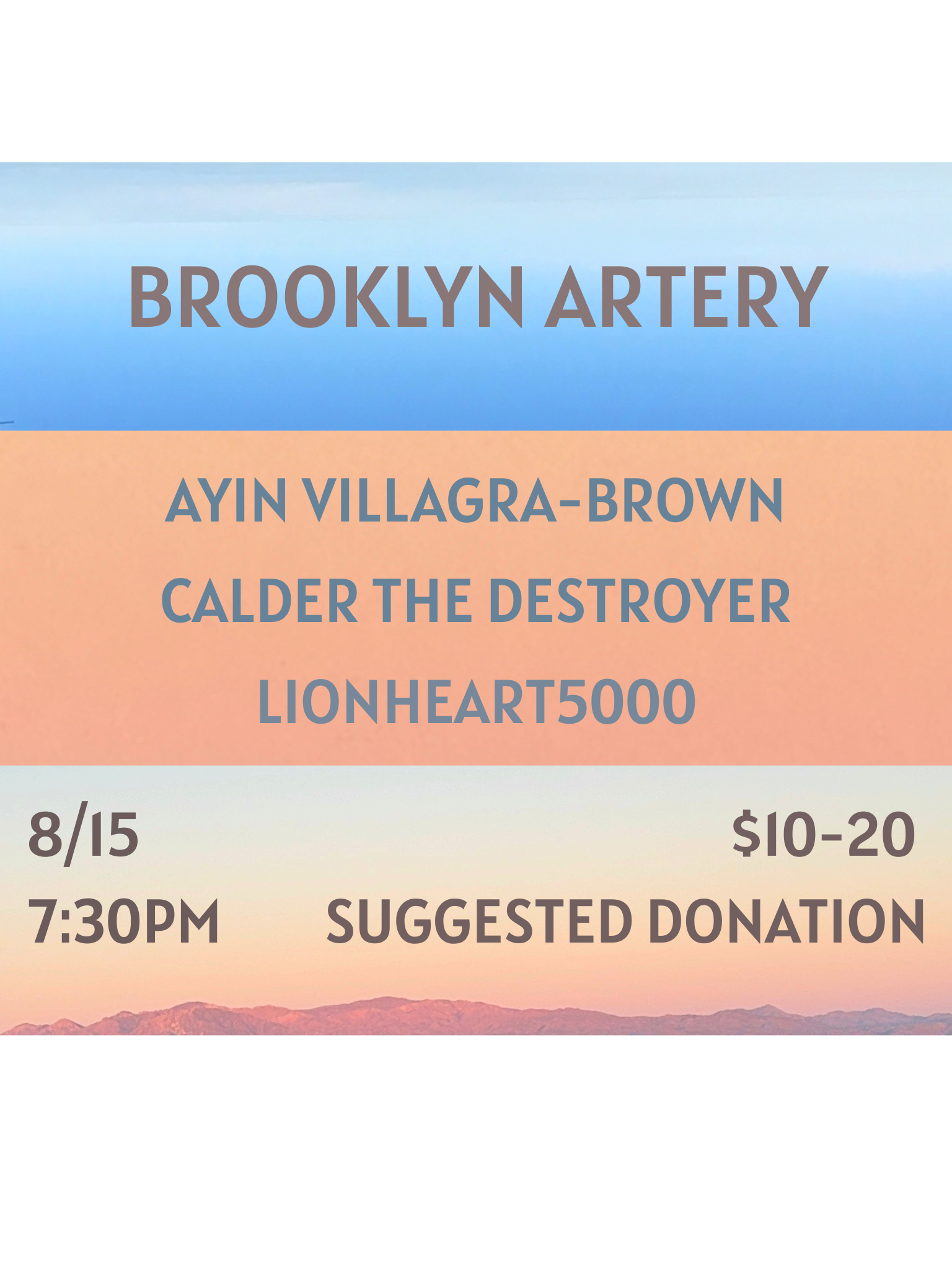 Live Music: Ayin Villagra-Brown ~ Calder the Destroyer ~ Lionheart5000