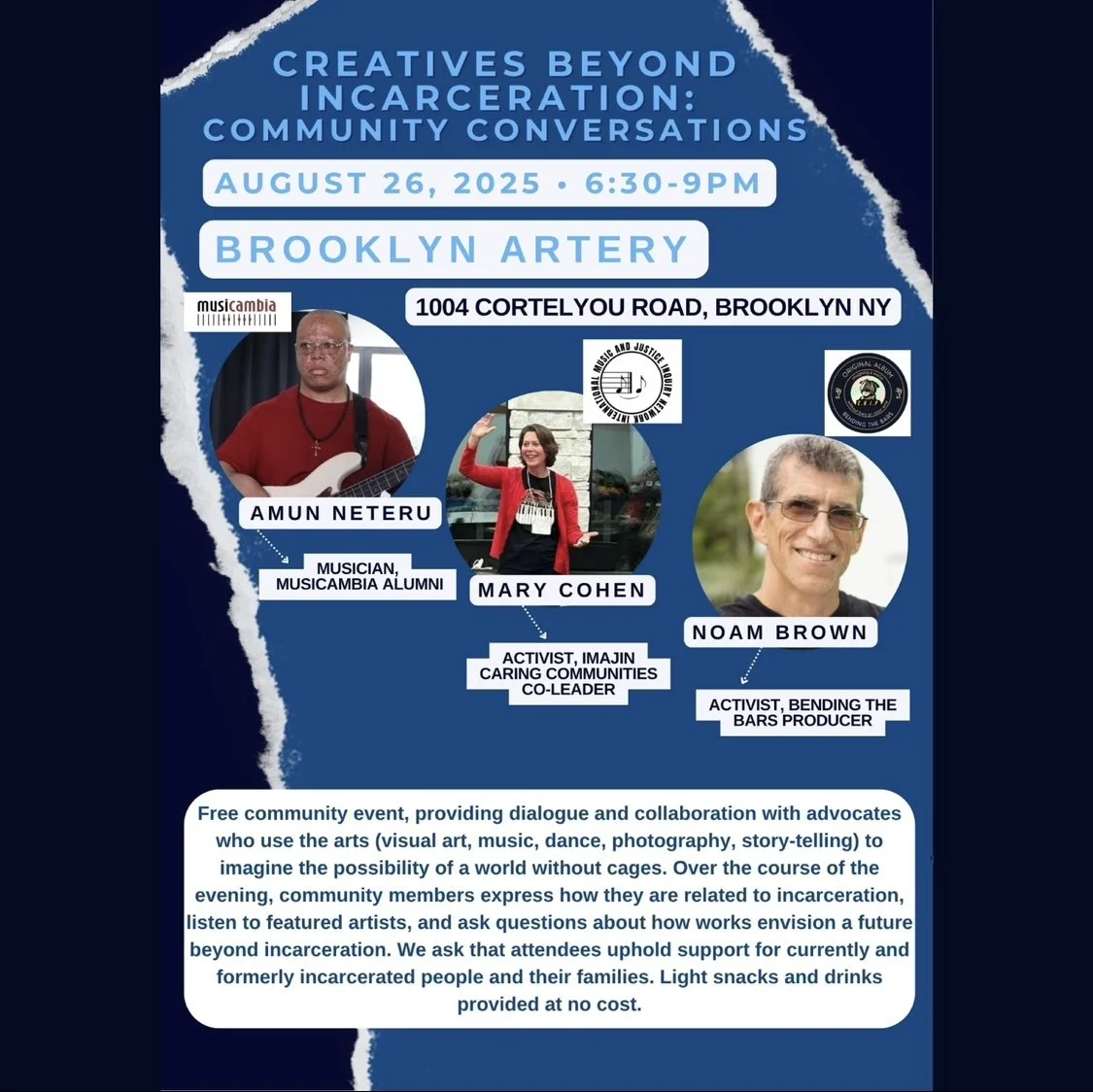 Creatives Beyond Incarceration: Community Conversations