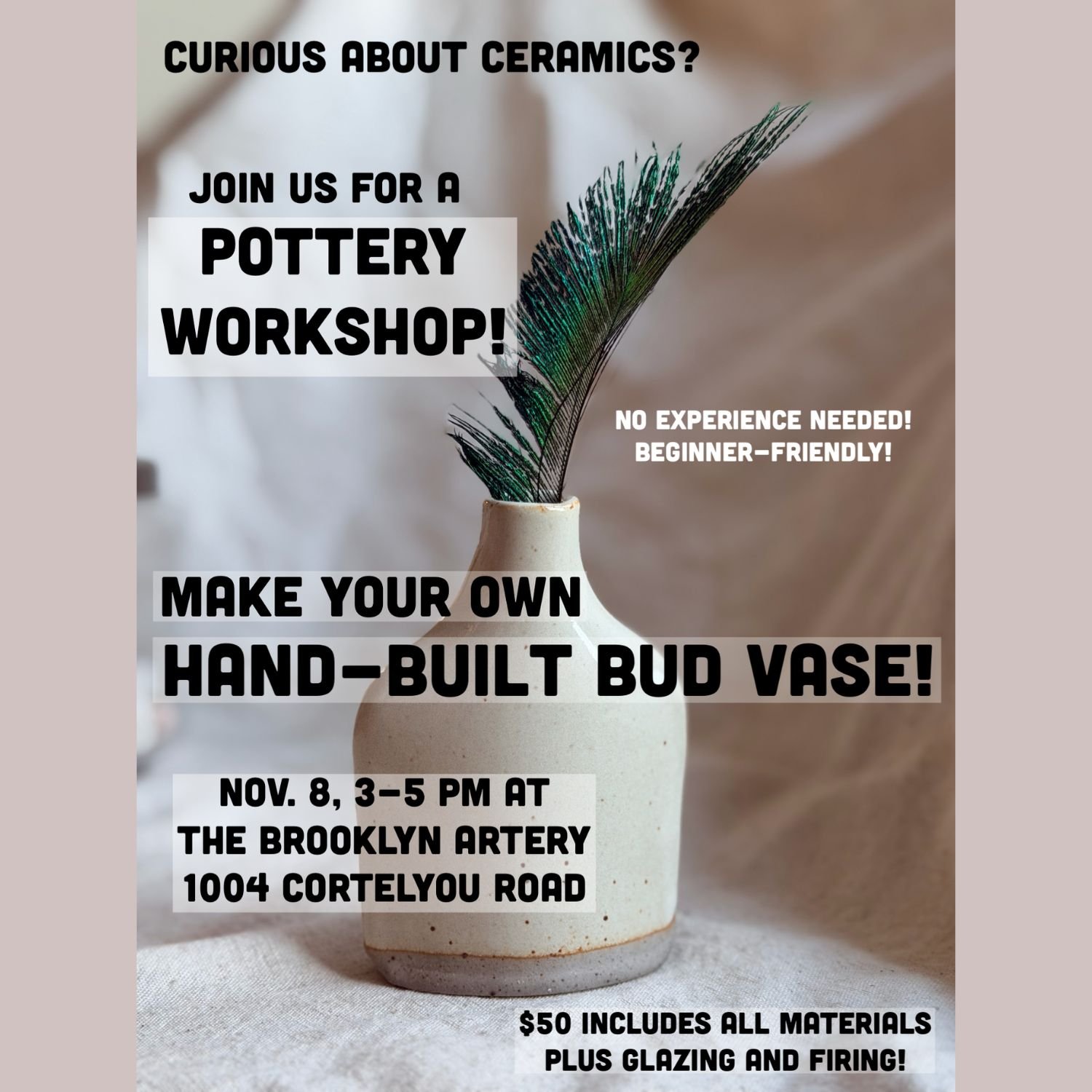 Pottery Workshop: Hand-Built Bud Vases