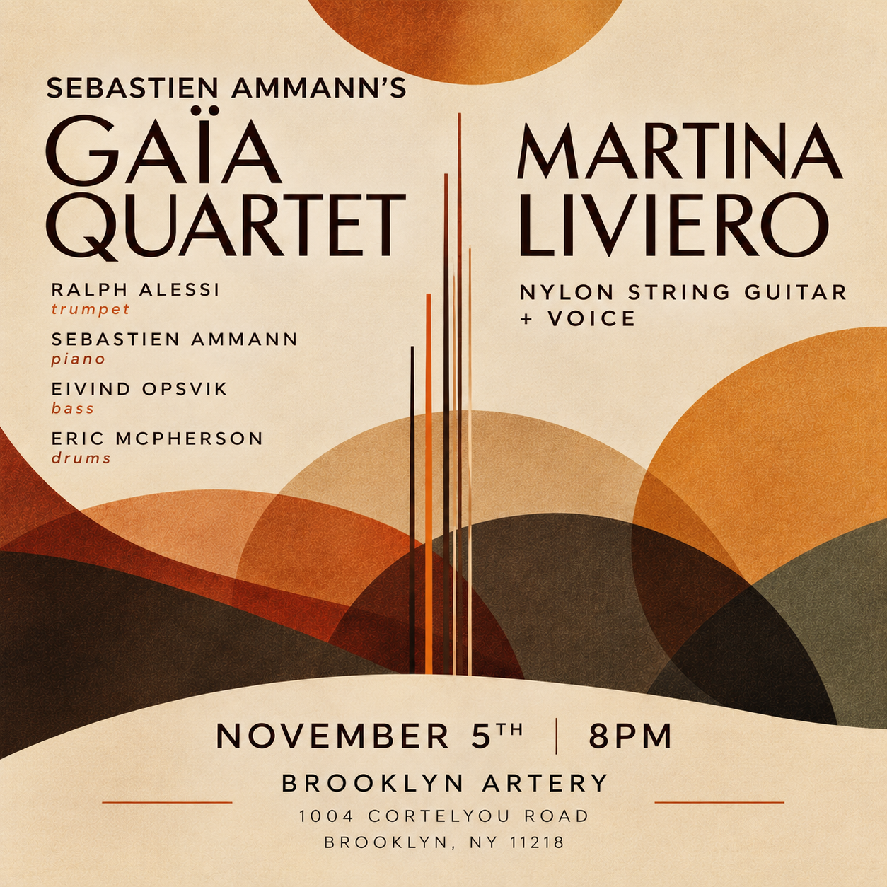 Live Music: Gaia Quartet & Martina Livero