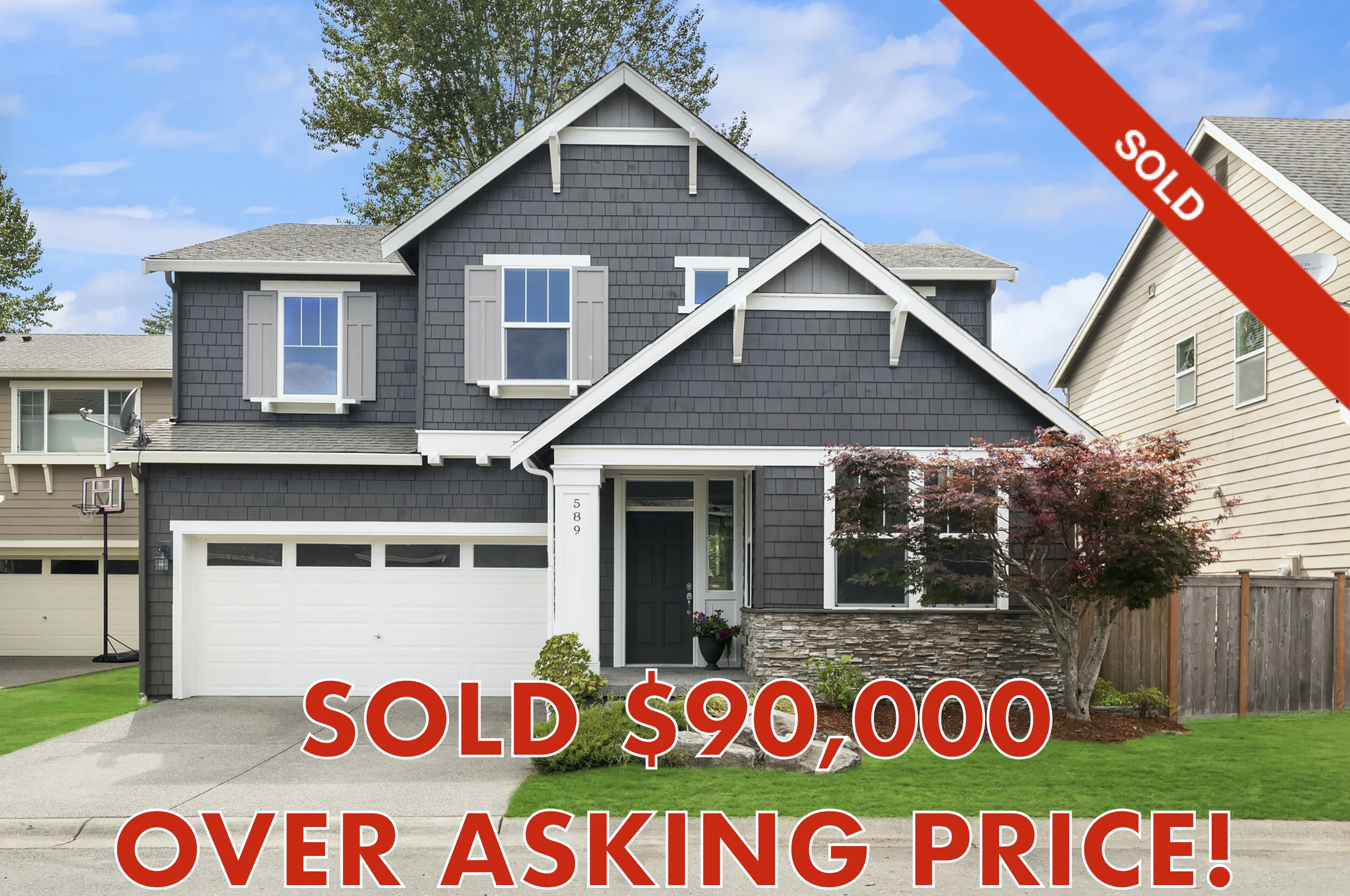 2,260 SqFt  |  3 Beds  |  2.5 Baths  |  Sold: $985K
