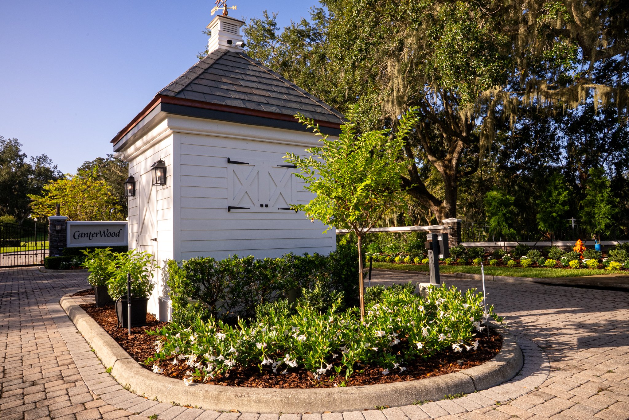 Landscaping behind guard house